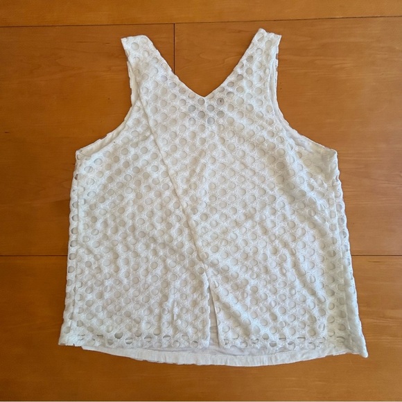Anthropologie Sunday in Brooklyn L Ivory White Lace Tank Top Blouse - Picture 10 of 10